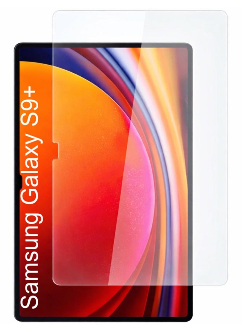 Tempered Screen Protector for Samsung Galaxy Tab S9 Plus | 9H Hardness Tempered Glass, Bubble Free Easy Installation, Full Coverage And Anti Scratch Case Friendly- Clear - Image 1